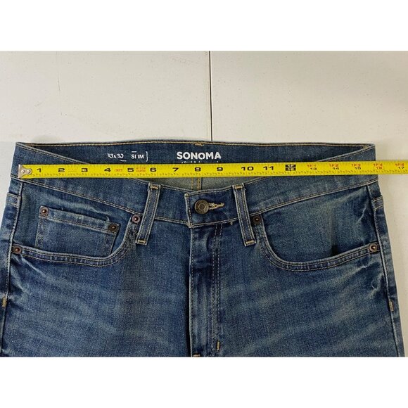 Sonoma Men's Goods for Life Slim-Fit Stretch Jeans, Size: 33X30, Blue - Picture 8 of 12